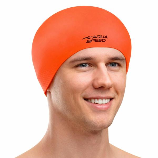 Aqua Speed Unisex Adult Soft Latex Swimming Cap | Comfortable Elastic Flexible Cap