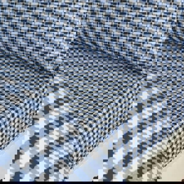Catherine Lansfield Bamford Gingham Check Fitted Sheet Navy Blue