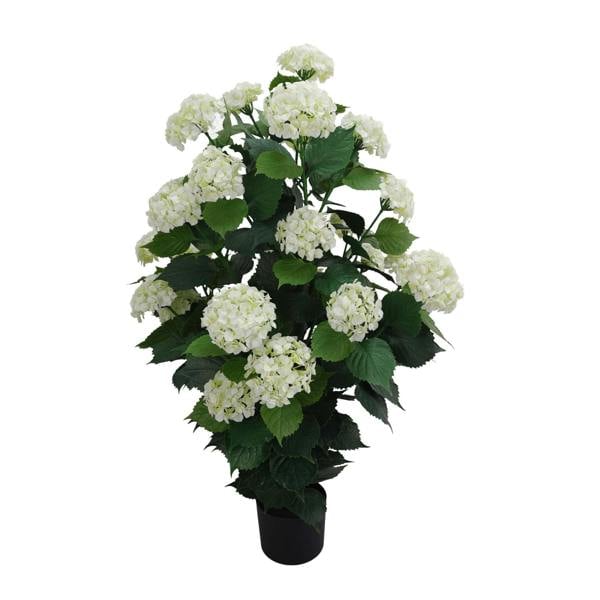 Artificial Hydrangea Bush White UV Protected - 120cm
