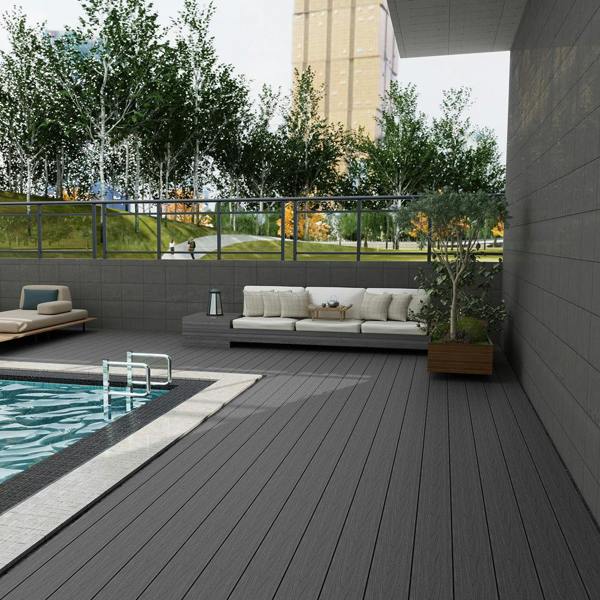 Britwall 3D Embossed Composite Decking Light Grey 4000 x 148 x 21 mm Slip Resistant Outdoor Deck Board