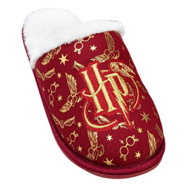 Harry Potter Womens/Ladies Gold Foil Slippers - Red