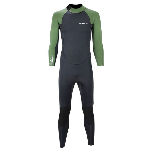 Sola Mens H2O - Back Zip 4/3mm Glued & Blind-Stitched Fullsuit Wetsuit  - Olive/Black