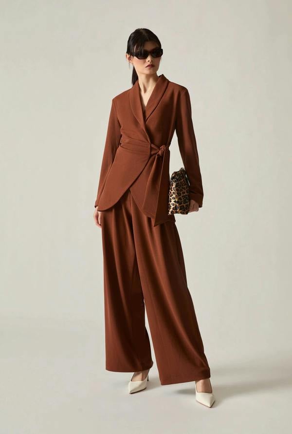 James Lakeland Rust Side Sash Blazer