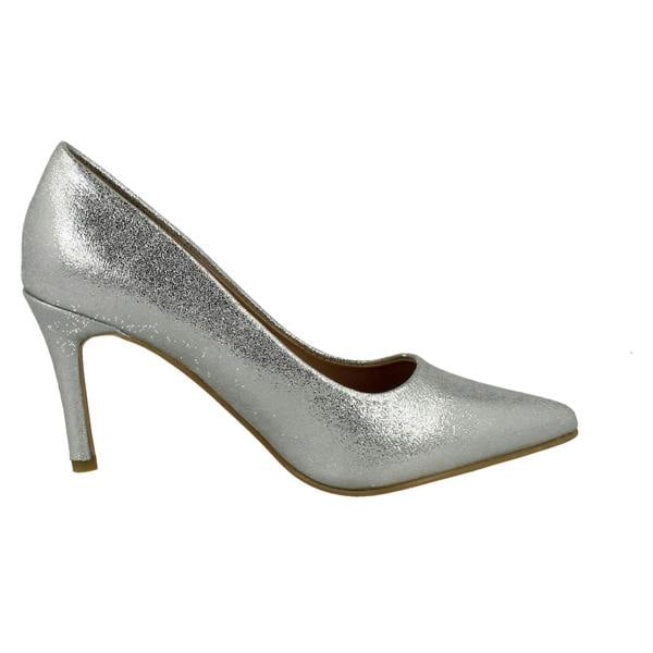 Spot On Ladies Spot On Wide Fit Court High Heels F90110