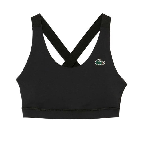 Lacoste Womens Logo Sports Bra - Black
