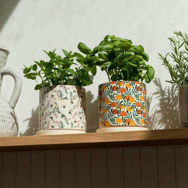 The British Gardening Company Bees Ceramic Planter, 14cm