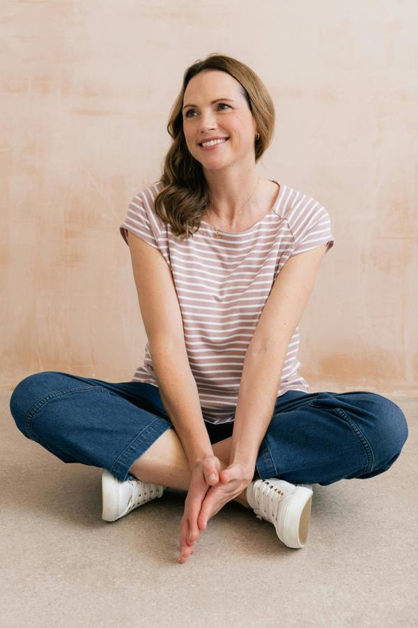 Tidal Soft Pink Stripe T-Shirt