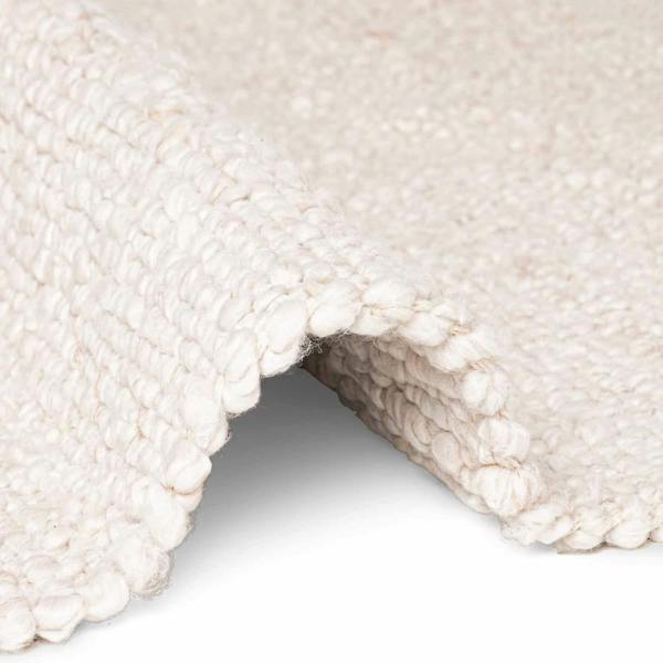 Close-up of a textured white fabric surface