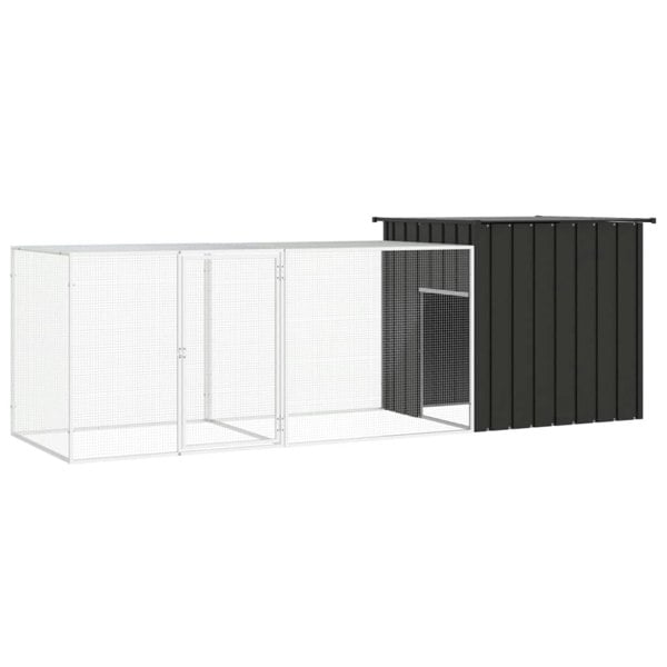 Berkfield Chicken Cage Anthracite 300x91x100 cm Galvanised Steel