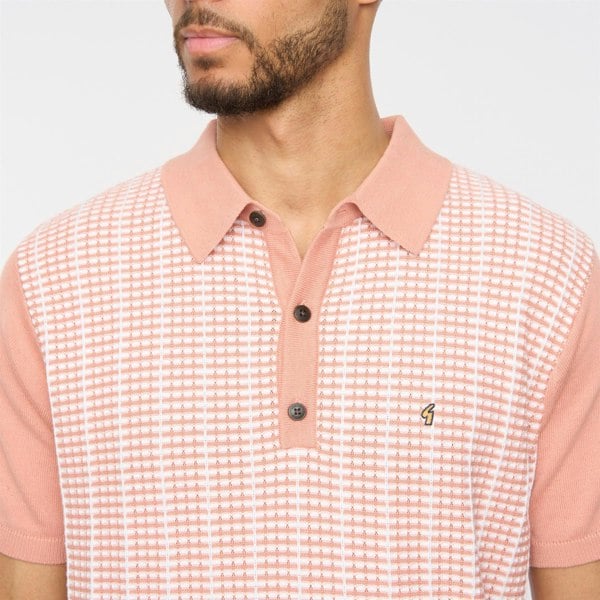 Gabicci G54M09 Mens Short Sleeve Knitted Polo Gabicci Classic - PEACH