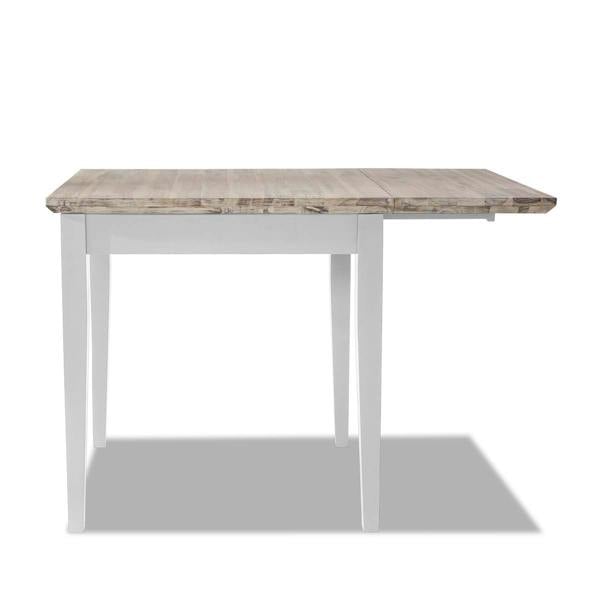 Statement Furniture Florence Square Extendable Kitchen Dining Table, Drop Down Leaf Small Table