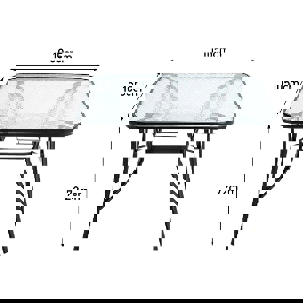 Patio Table Garden Coffee Table Rectangle Dining Table with the Umbrella Stand Hole Garden Dining Table Living and Home