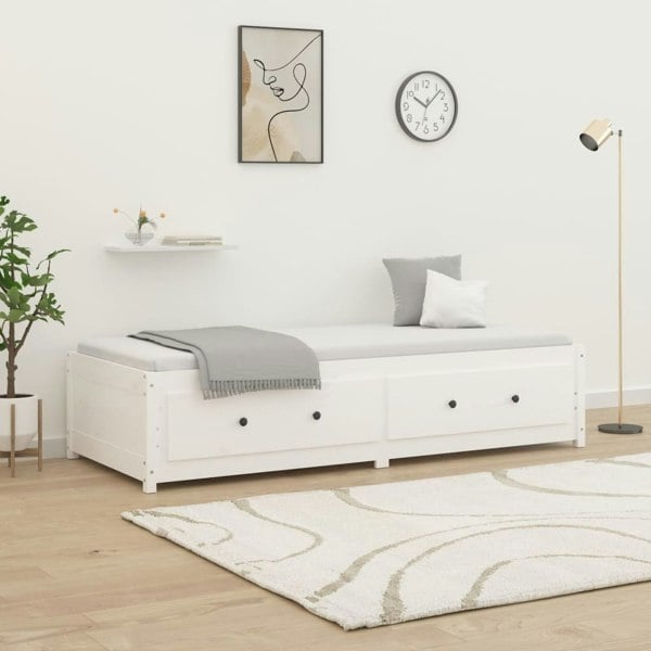 Berkfield Day Bed White 80x200 cm Solid Wood Pine