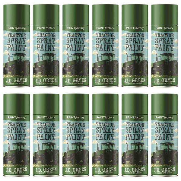 Paint Factory 12X - Tractor Spray Paint John Deere Green 400ml