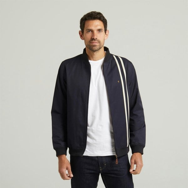 Gabicci G54Q01 Mens Side Strip Zip Thru Jacket Gabicci Classic - NAVY