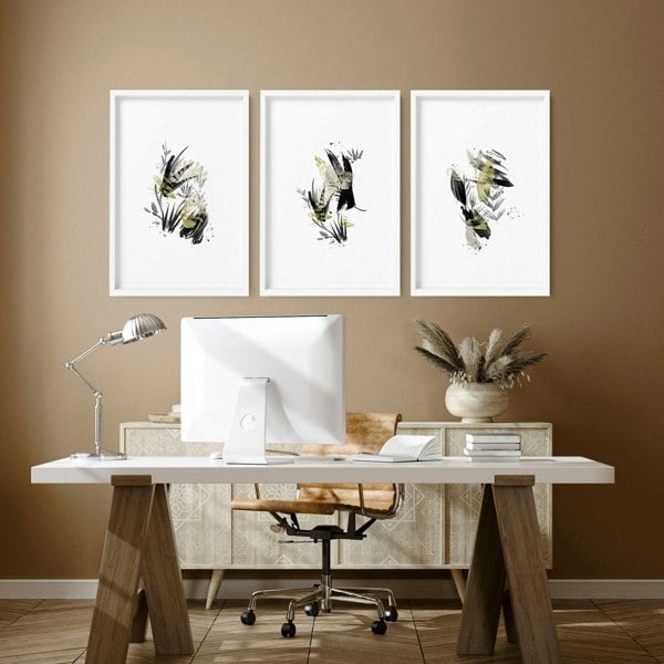 Wall pictures for office | set of 3 wall art prints