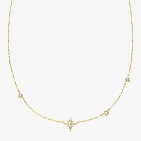 Ania Haie Miss Dainty 14ct Gold Plated Cubic Zirconia Star Necklace N065-02G