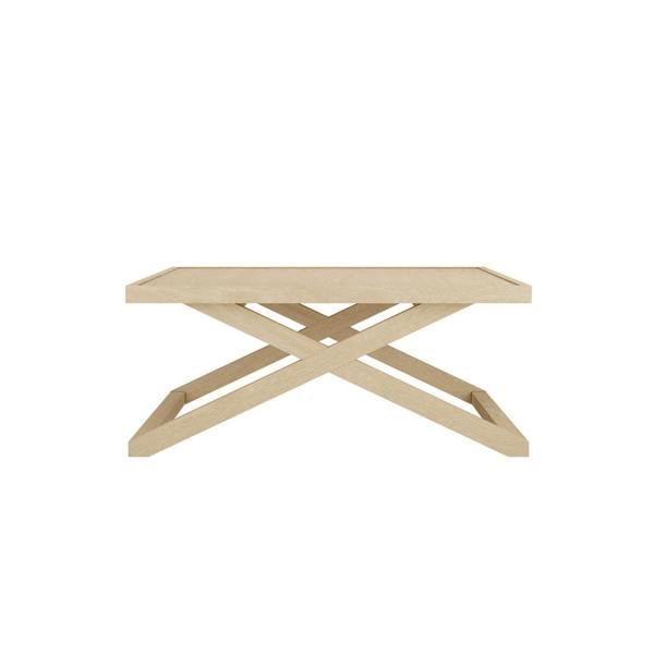 Wyld Haus Enniscorthy Small Blonde Coffee Table X Frame