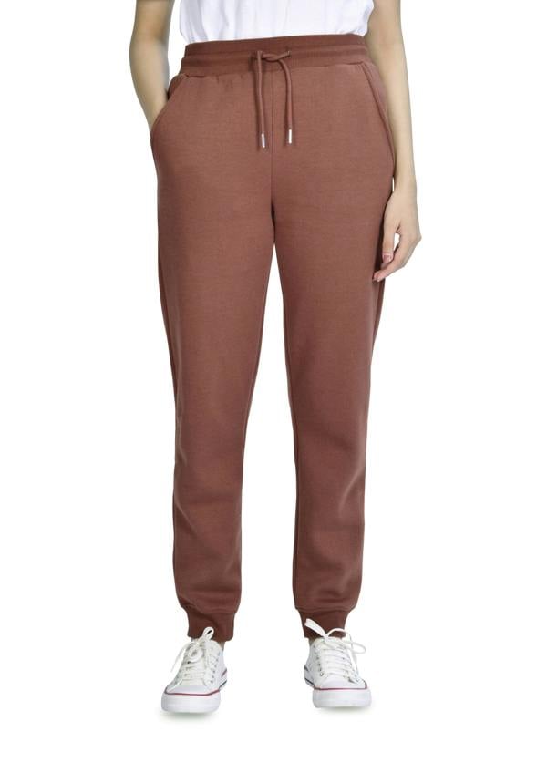 Women's Slim Leg Jogging Bottoms - Chocolate
