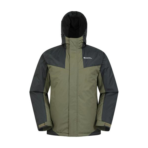 Mountain Warehouse Mens Dusk III Ski Jacket - Dark Khaki/Black - 