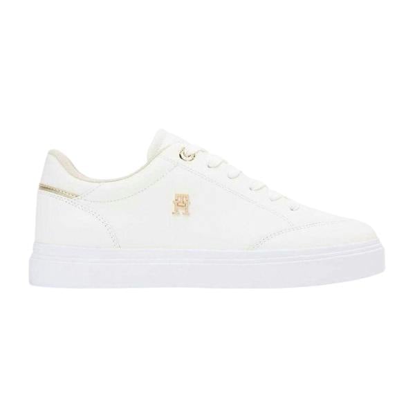 Tommy Hilfiger Womens/Ladies Nappa Leather Trainers - Ecru - 