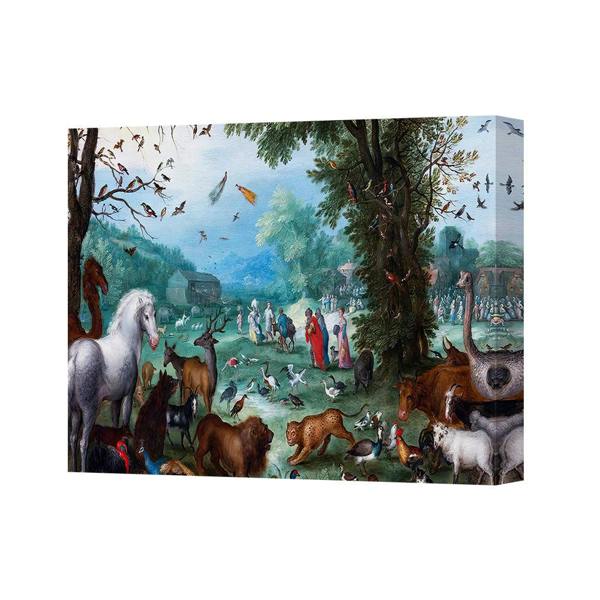 Benjamin Tate Design Canvas Wall Art Wildlife Parade In A Lush Park Landscape