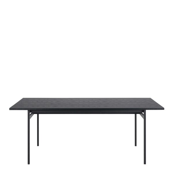 Wyld Haus Norwich Dining Table 200cm with 4 Sand Fabric Swivel Chairs