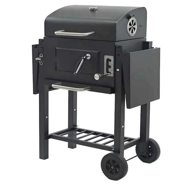 Gr8 Garden Large Portable Charcoal BBQ Grill with Warming Rack Outdoor Garden Steel Smoker BBQ Cooker