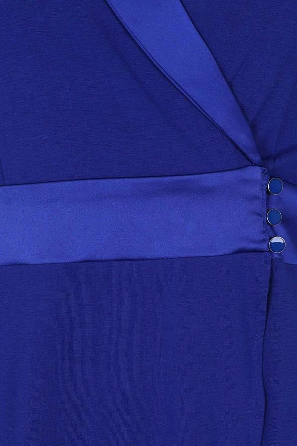 HotSquash Fit & Flare Wrap Dress with Silky Trim