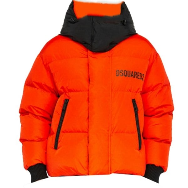 Dsquared2 Kenny Logo Orange Down Jacket M