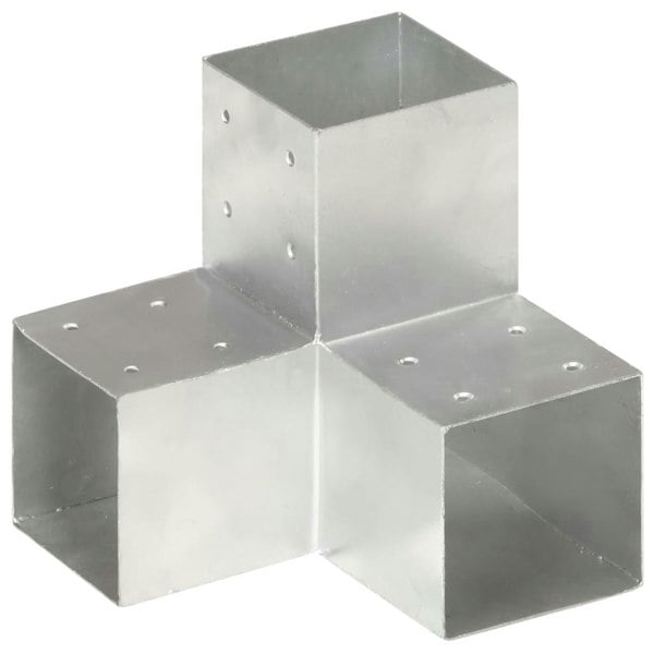 Berkfield Post Connector Y Shape Galvanised Metal 101x101 mm