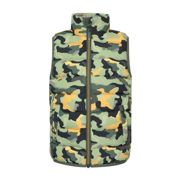 Mountain Warehouse Kids Rocko Camo Padded Gilet - Dark Khaki