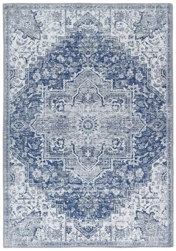 The Rugs Washable Garda Blue Rug | Practical Home Decor
