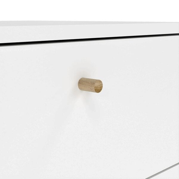 Wyld Haus Quietbloom White Wooden Storage Chest 5 Drawers
