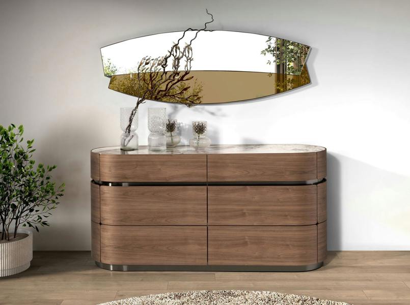 Angel Cerdá Organic walnut wall mirror 3313