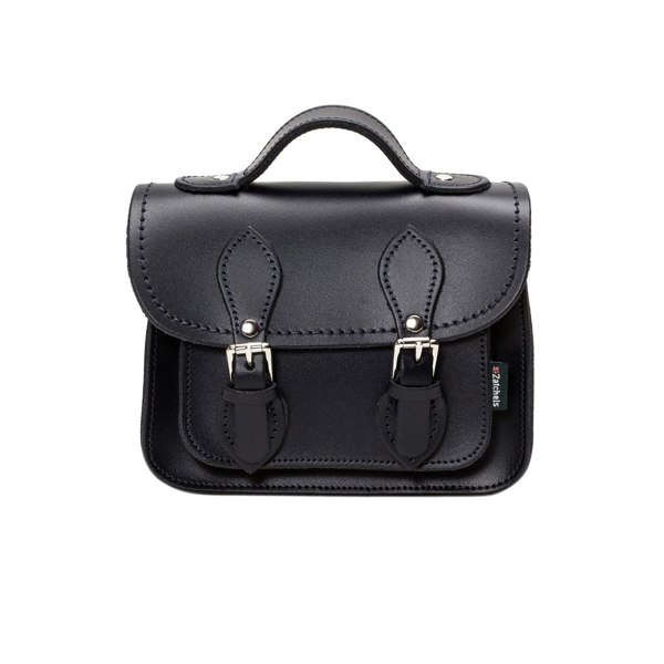 Zatchels Handmade Leather Micro Satchel - Black