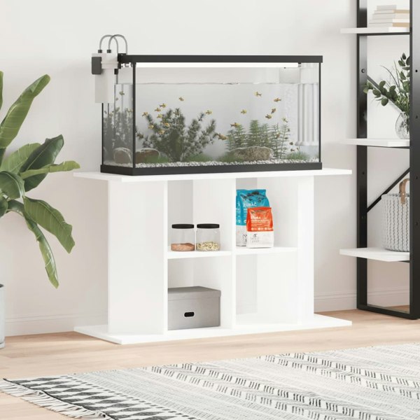 Berkfield Aquarium Stand White 100x40x60 cm Engineered Wood