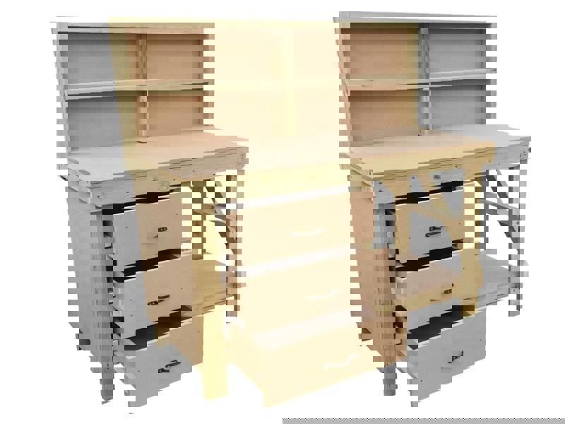 Arbor Garden Solutions Wooden MDF top tool cabinet workbench with storage shelf (V.7) with back panel