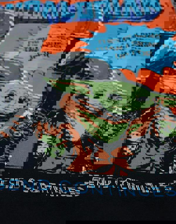 Star Wars Mens Black Grogu Short Sleeved T-Shirt