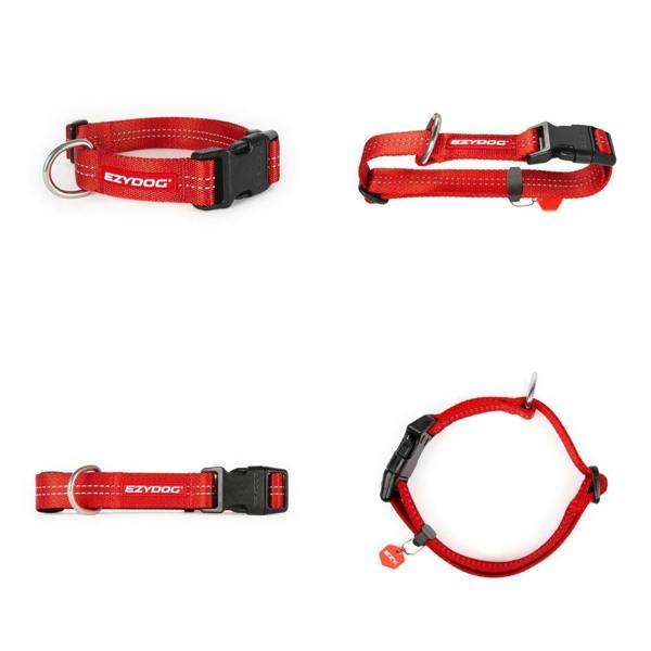 EzyDog Essential Adjustable Dog Collar in Red