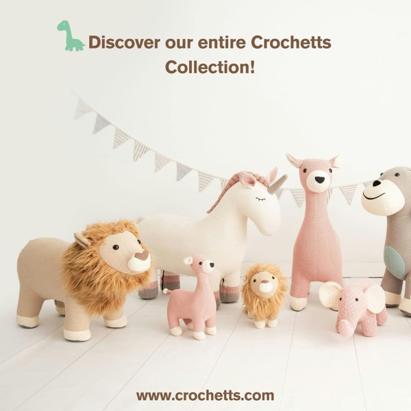 CROCHETTS Large lion plush with auxiliary seat for children LT-R13