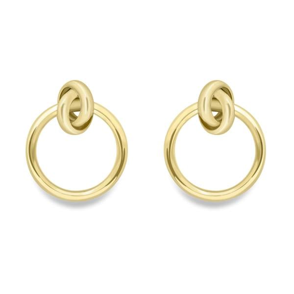 Sarah Layton Circular Stud Earrings - 9ct Yellow Gold