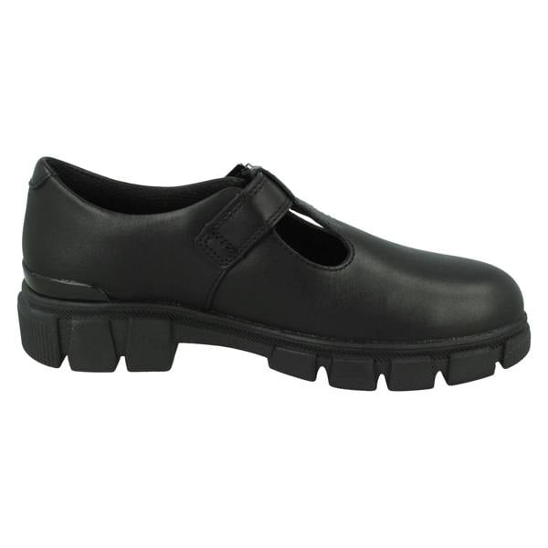 Clarks Girls Clarks Chunky Sole T-Bar School Shoes Evyn Bar K