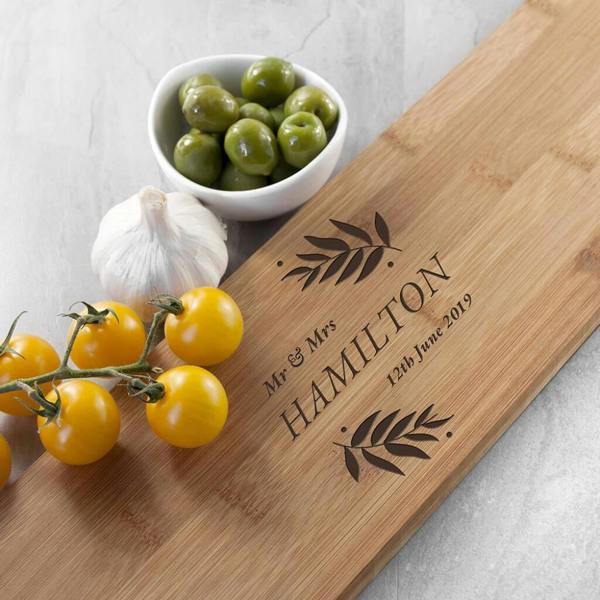 Personalised Wedding Serving Board - close-up detail