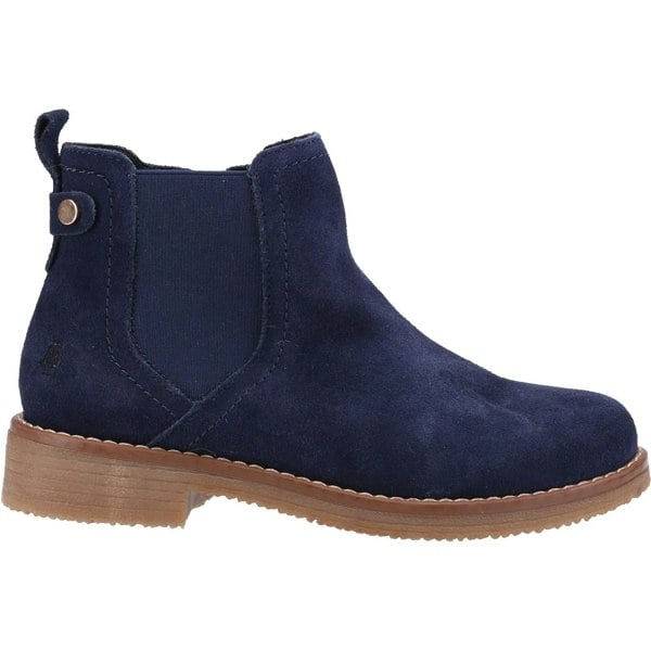 Hush Puppies Maddy Wide Suede Women's Navy Flat Chelsea Boots