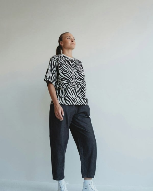 Kate Black Barrel Leg Trousers - image 4