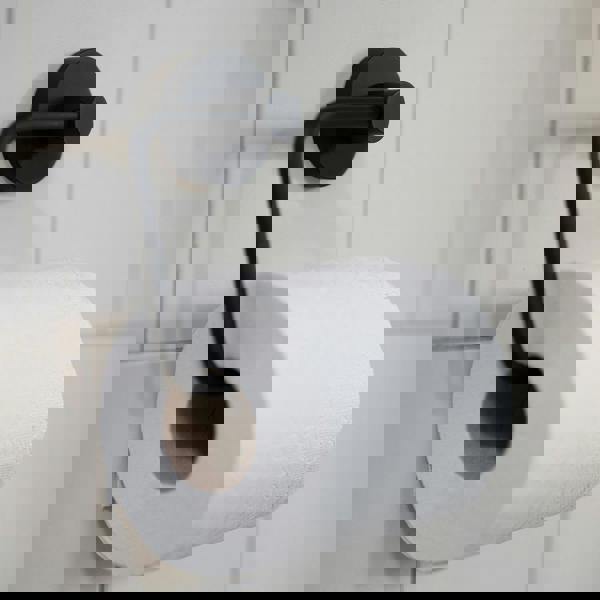 Smedbo Matt Black Toilet Roll Holder