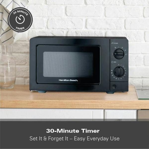 Hamilton Beach 20L Standard Microwave - Black - Hamilton Beach UK
