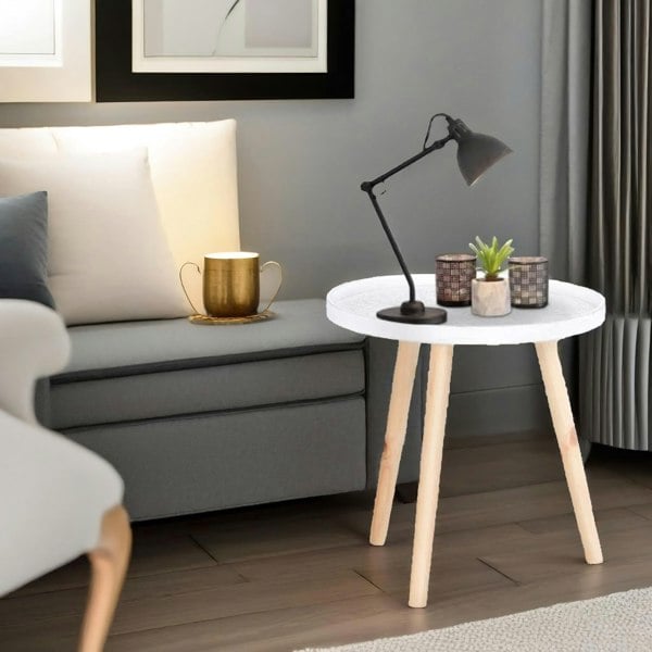 Rafaelo Mobilia Narrow Side Table With Flower Design