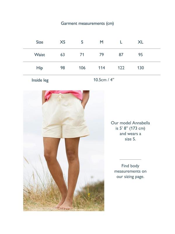 Kite Womens Organic Hazelbury Jersey Shorts Off-White